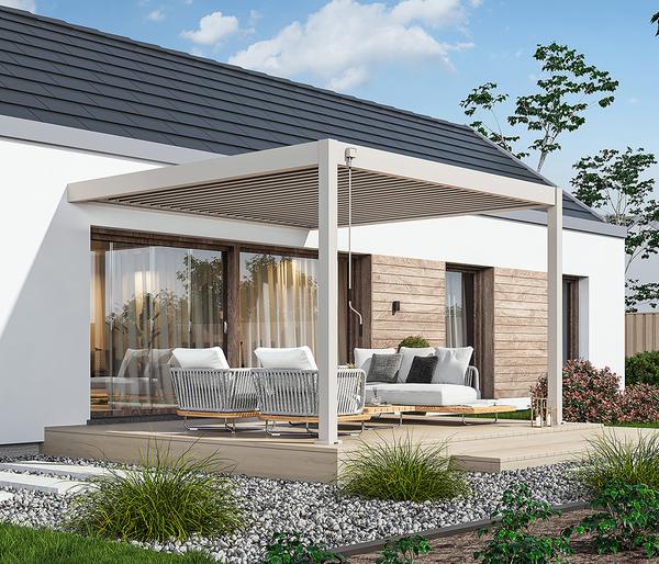 Weide Deluxe Wandpergola 3,6x4 Voll-Alu, ca.