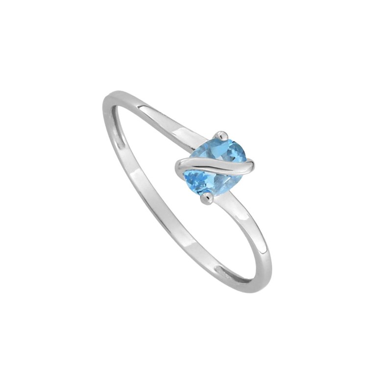Bague femme - topaze - Or 9 Carats