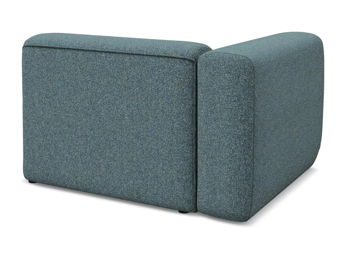 Module avec accoudoirs gauche en tissu texturé - jeans - EKAHI