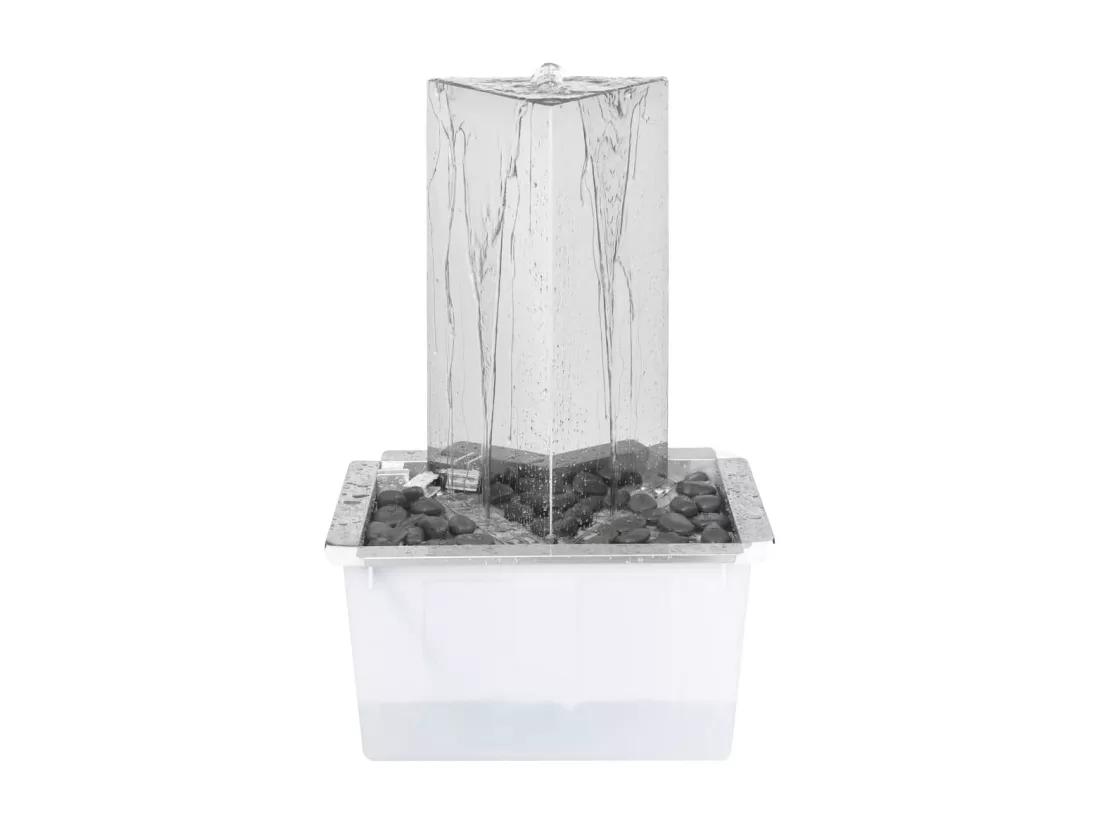 Fontaine de jardin et pompe Acier inoxydable 76cm Triangulaire