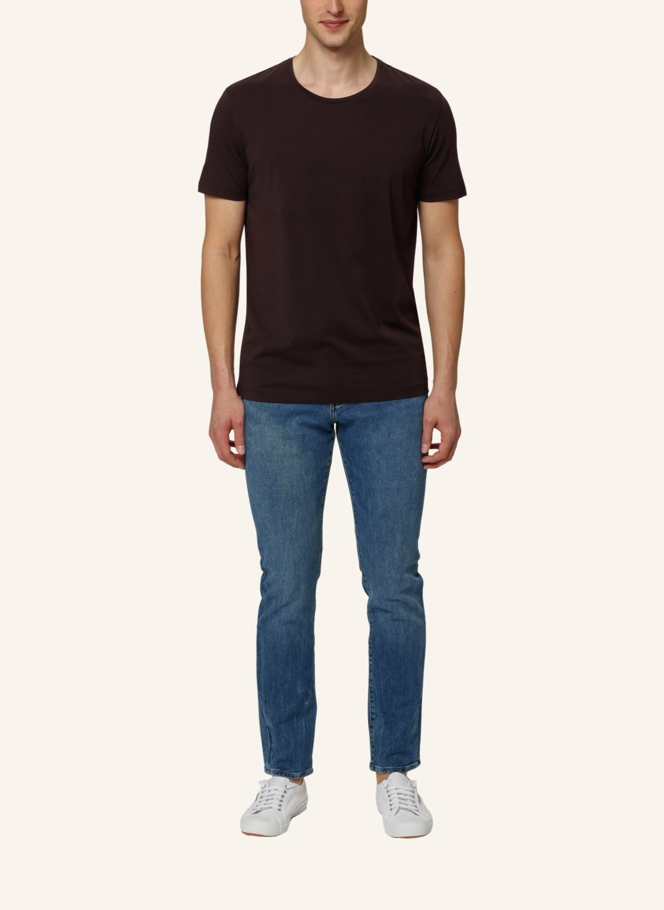TRUSTED HANDWORK Round Neck 1/2-Sleeve T-Shirt