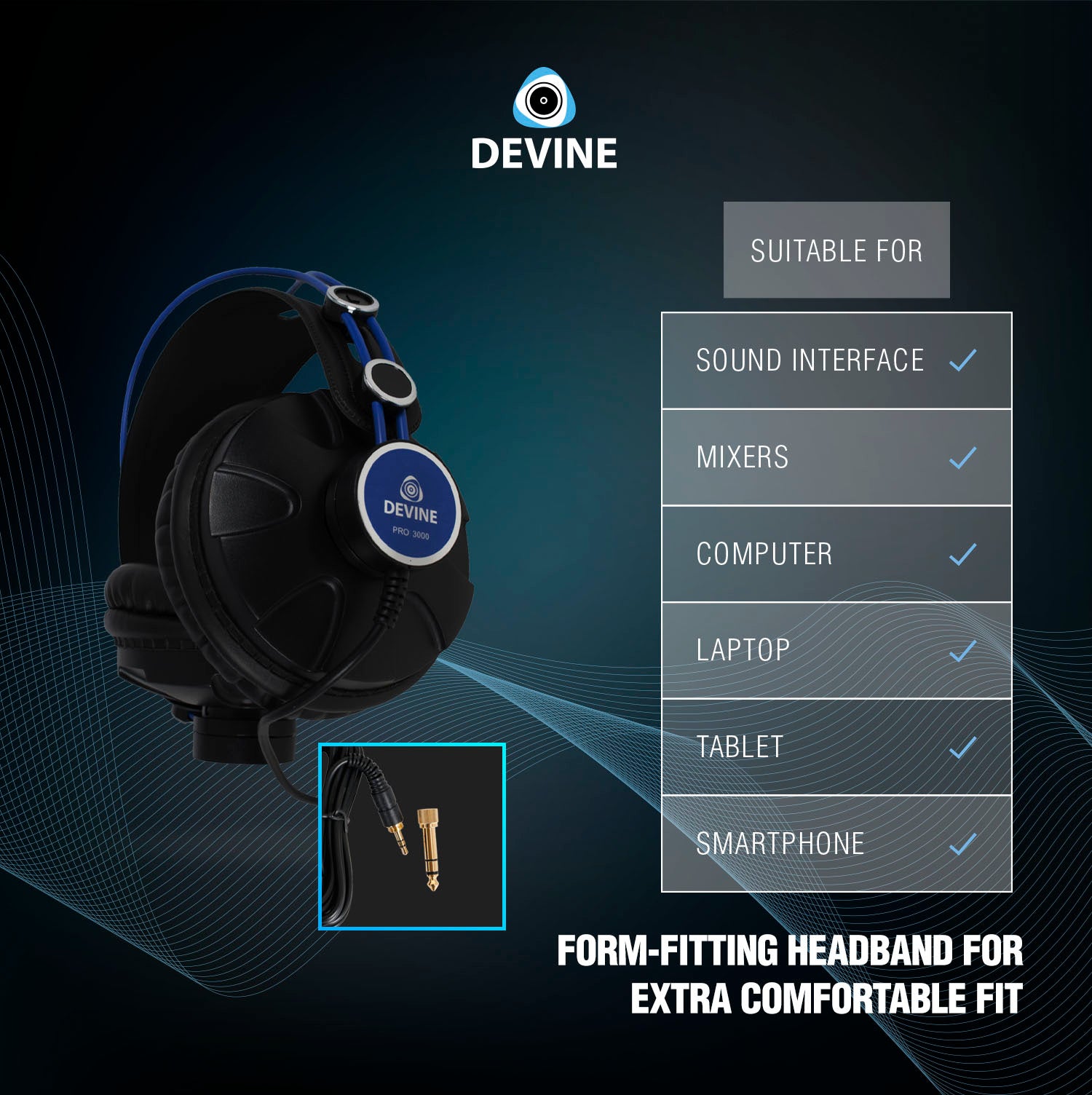 Devine PRO 3000 studio hoofdtelefoon