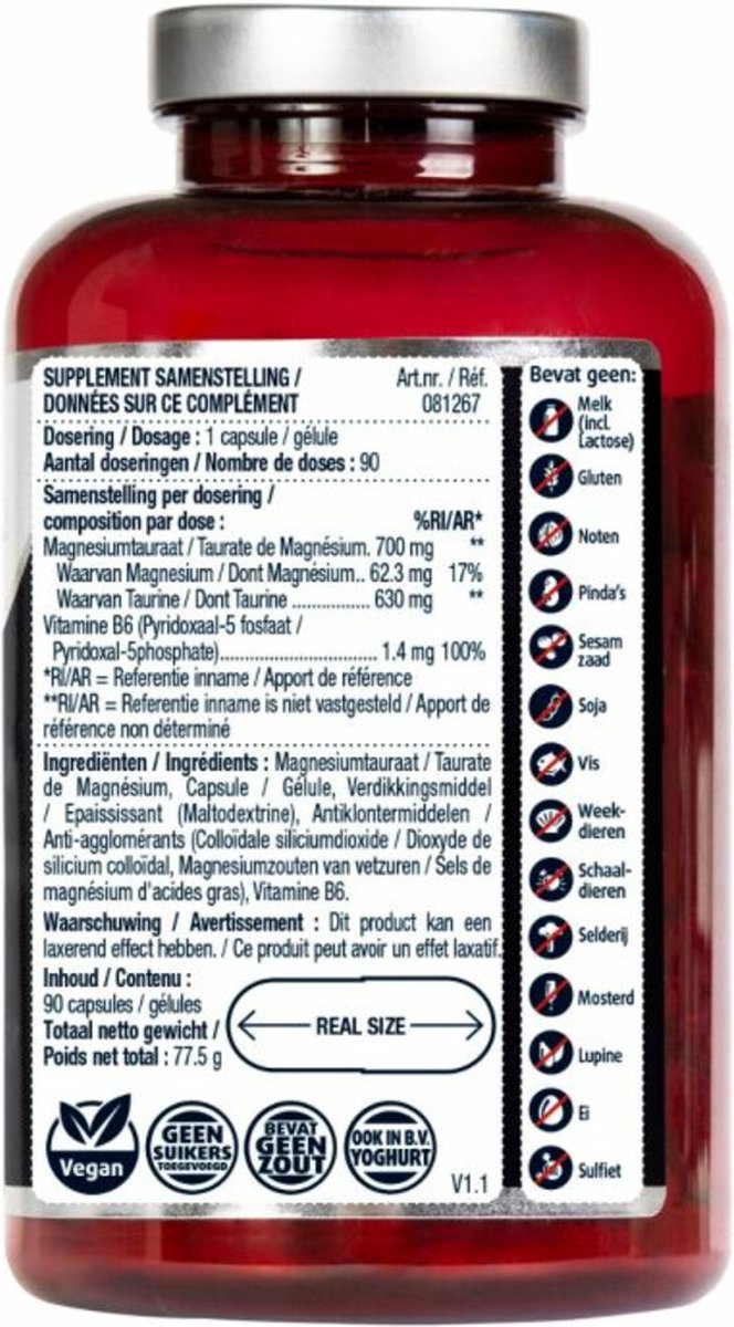 Lucovitaal Magnesium Tauraat (90 capsules)