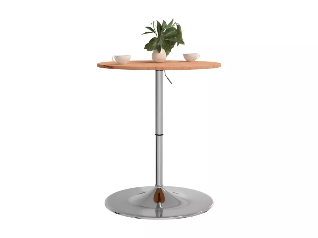 Table de bar Ø60x89,5 cm bois massif de hêtre