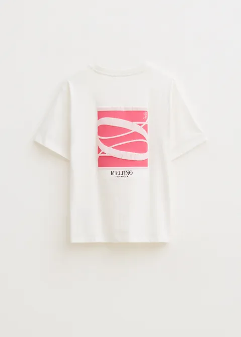 T-shirt met backprint off-white (WIT.O)