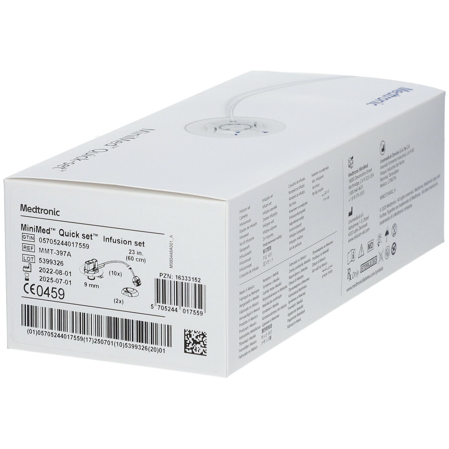 MiniMed Quick-set® Infusionsset 9 mm Kanüle / 60 cm Schlauch