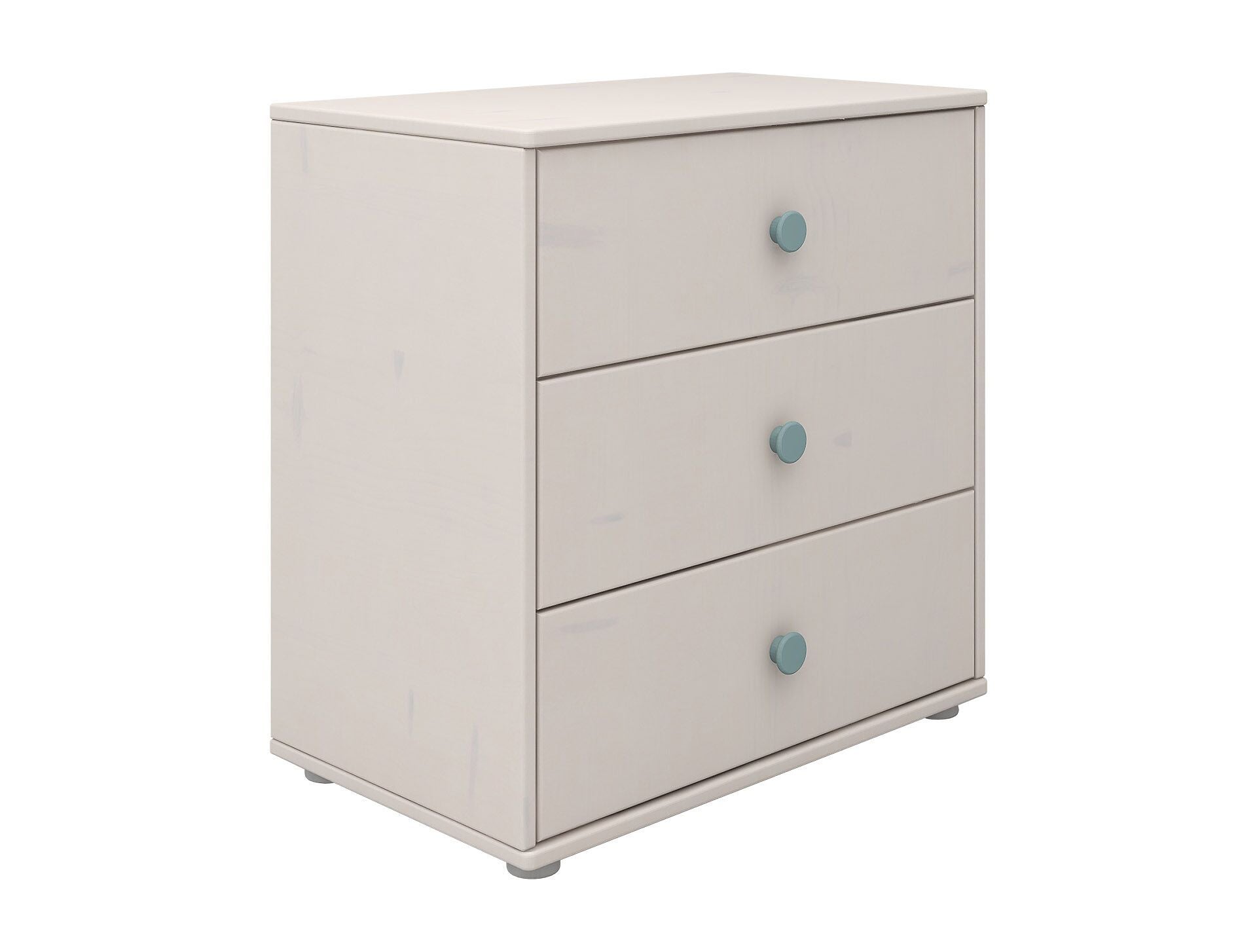 CLASSIC Kommode 3 Schubl.,grau,Griffe b - Grau / B: 72.0 cm x T: 44.2 cm x H: 74.5 cm