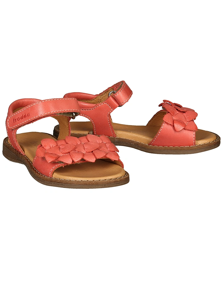 Sandalen LISCE mit Klettverschluss in koralle