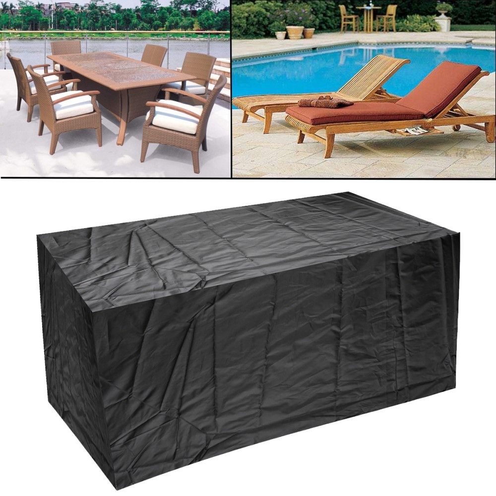 (213x132x74cm) Gartenmöbel Regenschutz Abdeckplane Tischüberzug Wasserfest & Witterungsbeständig - Schwarz