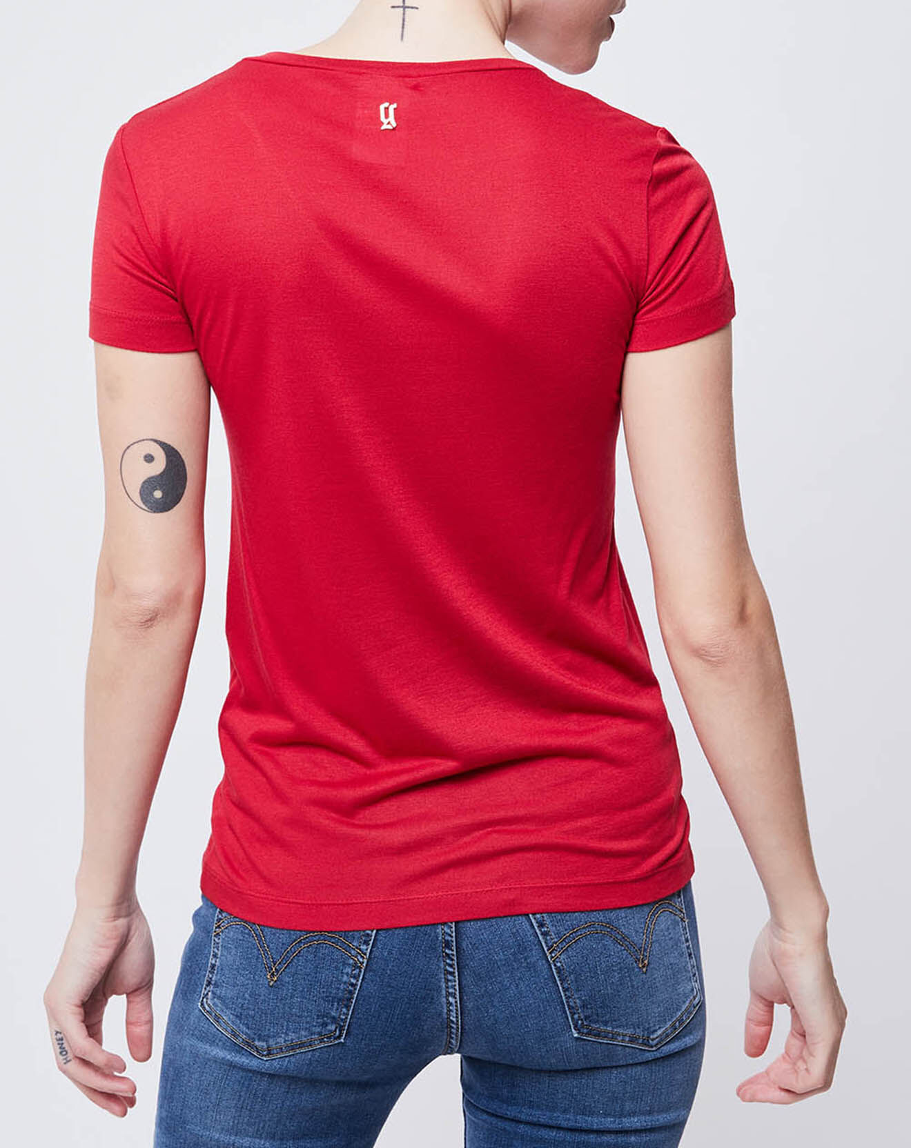 John Galliano T-Shirt imprimé ethnique rouge/multicolore