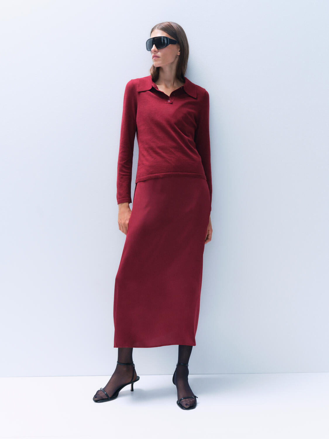 Vila  Viritta L/S polotrøje - Cabernet