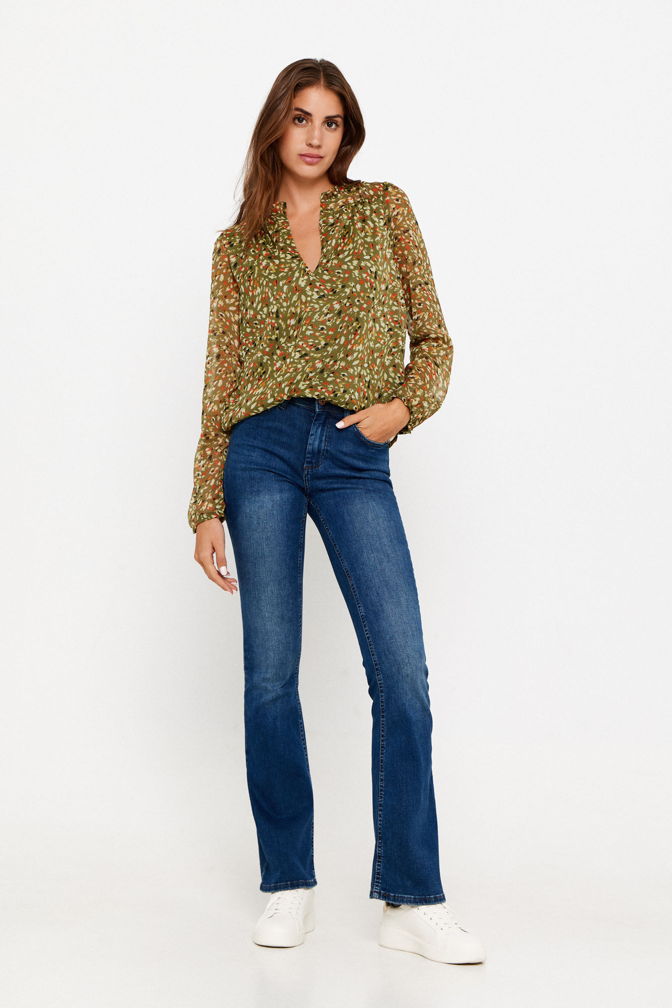 Blusa de mangas compridas