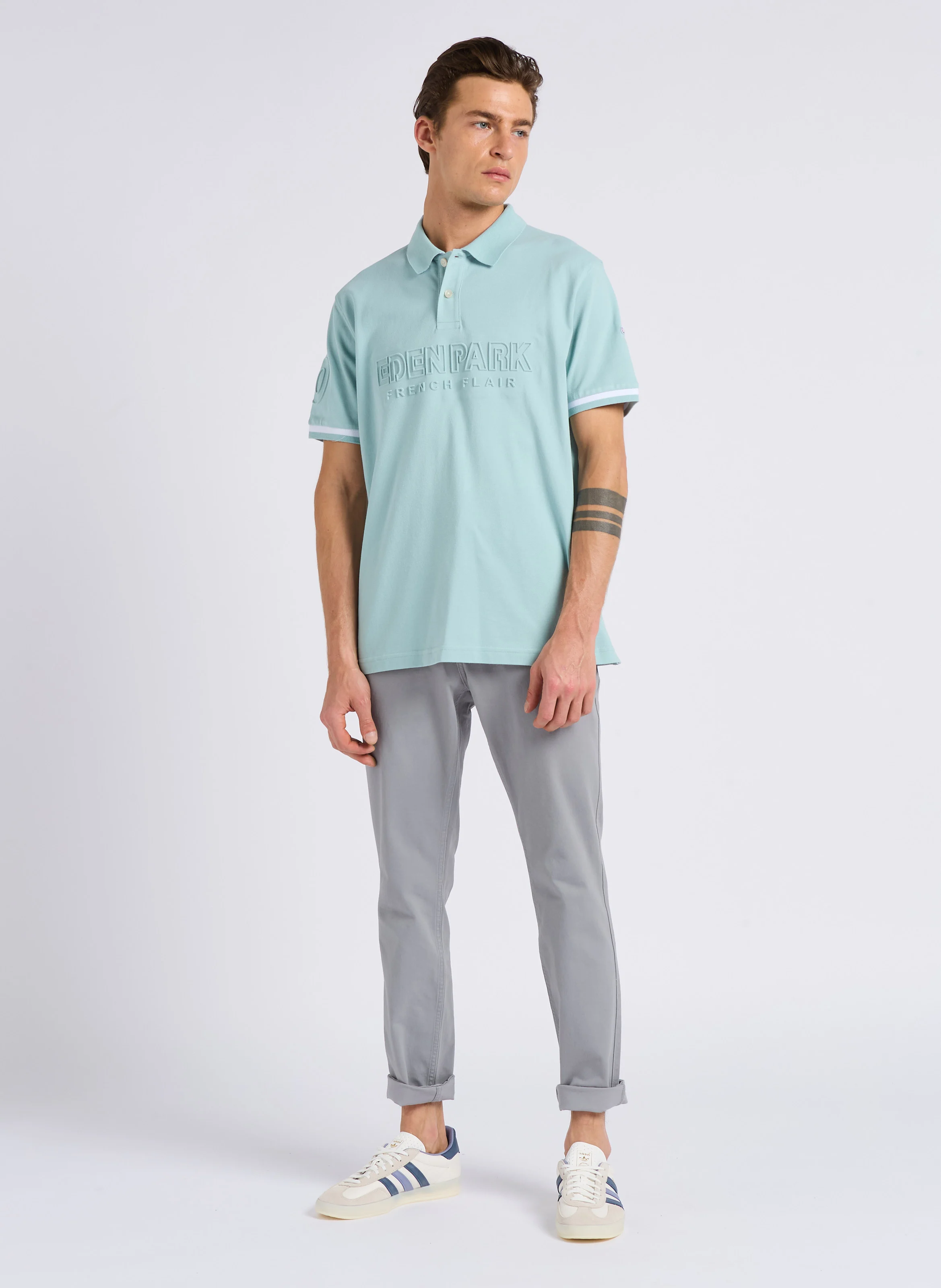 Pantalon skinny en coton mélangé | Gris