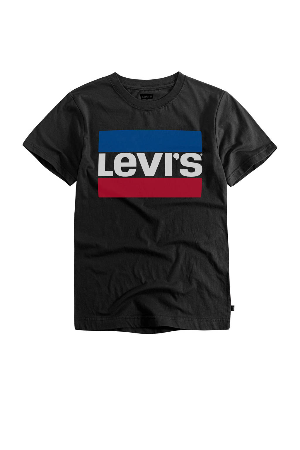 Levi's T-shirt met logo zwart/rood/blauw