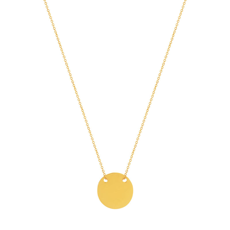 Collier or 375 jaune médaille 42 cm