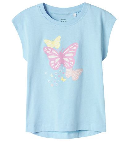 Name It T-Shirt - NmfVigea - Chambray Blue/Fliegen
