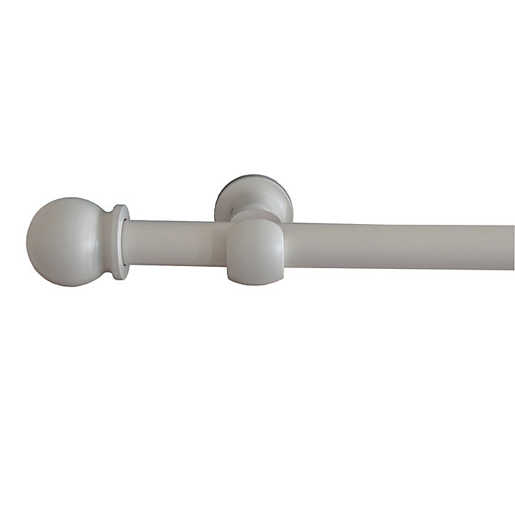 Kit de tringle à rideau 214cm, ⌀28mm blanc