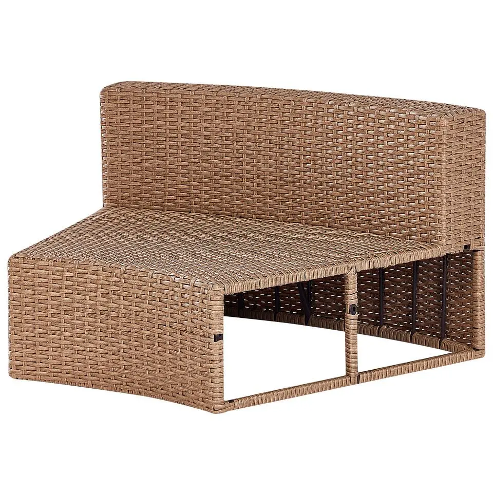 SEVERO - Loungeset voor 9 - Zandbeige - PE rotan