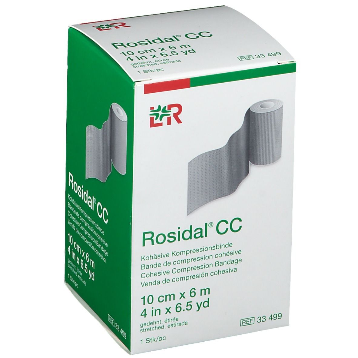 ROSIDAL CC kohäsive Kompressionsbinde 10 cm x 6 m