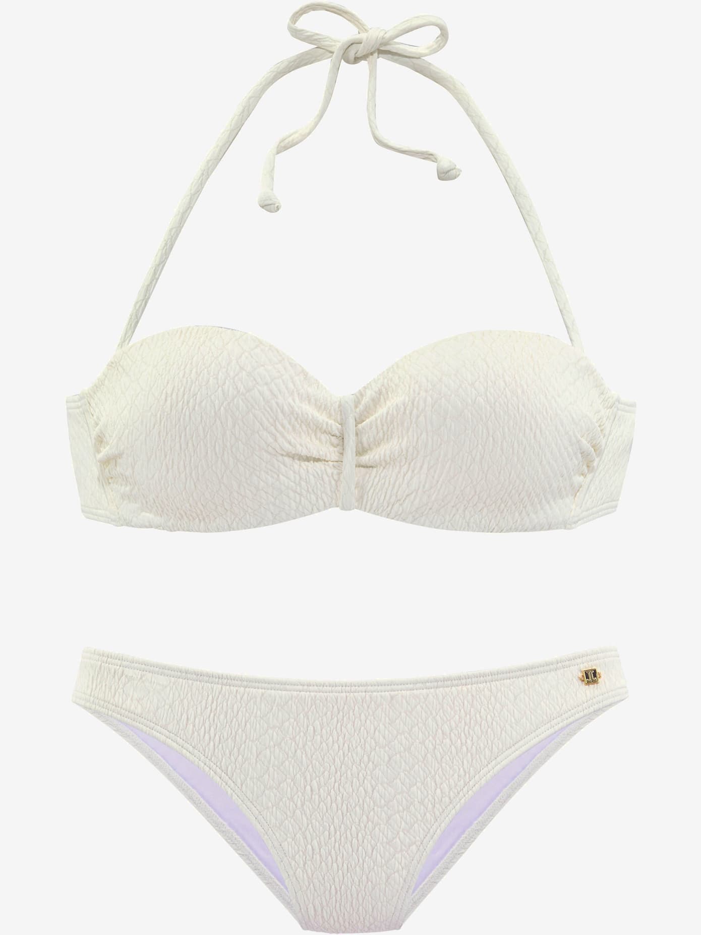 Maillot de bain bandeau à armatures qualité structurée élégante au look animal