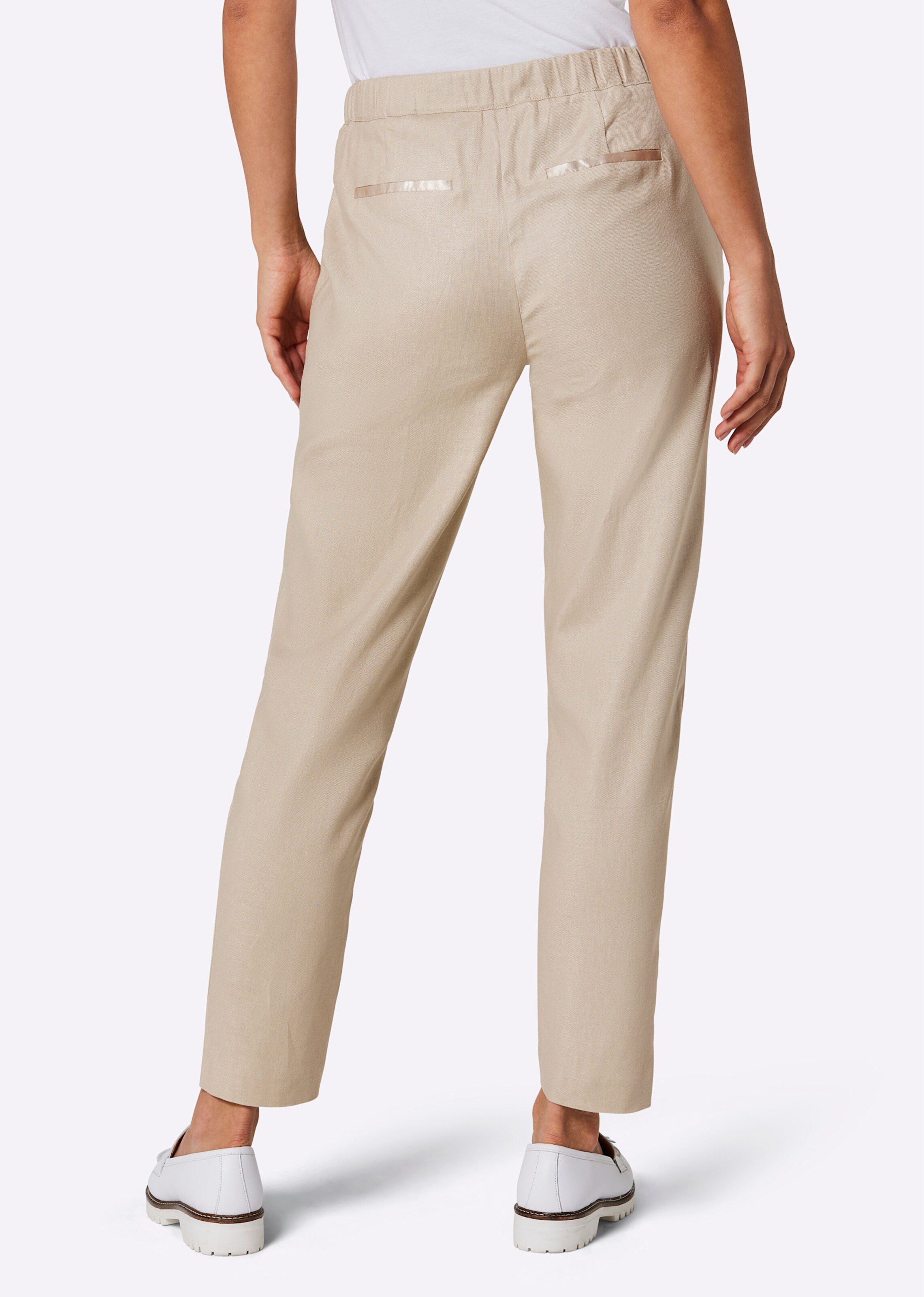 CREATION L PREMIUM Leinenhose in beige