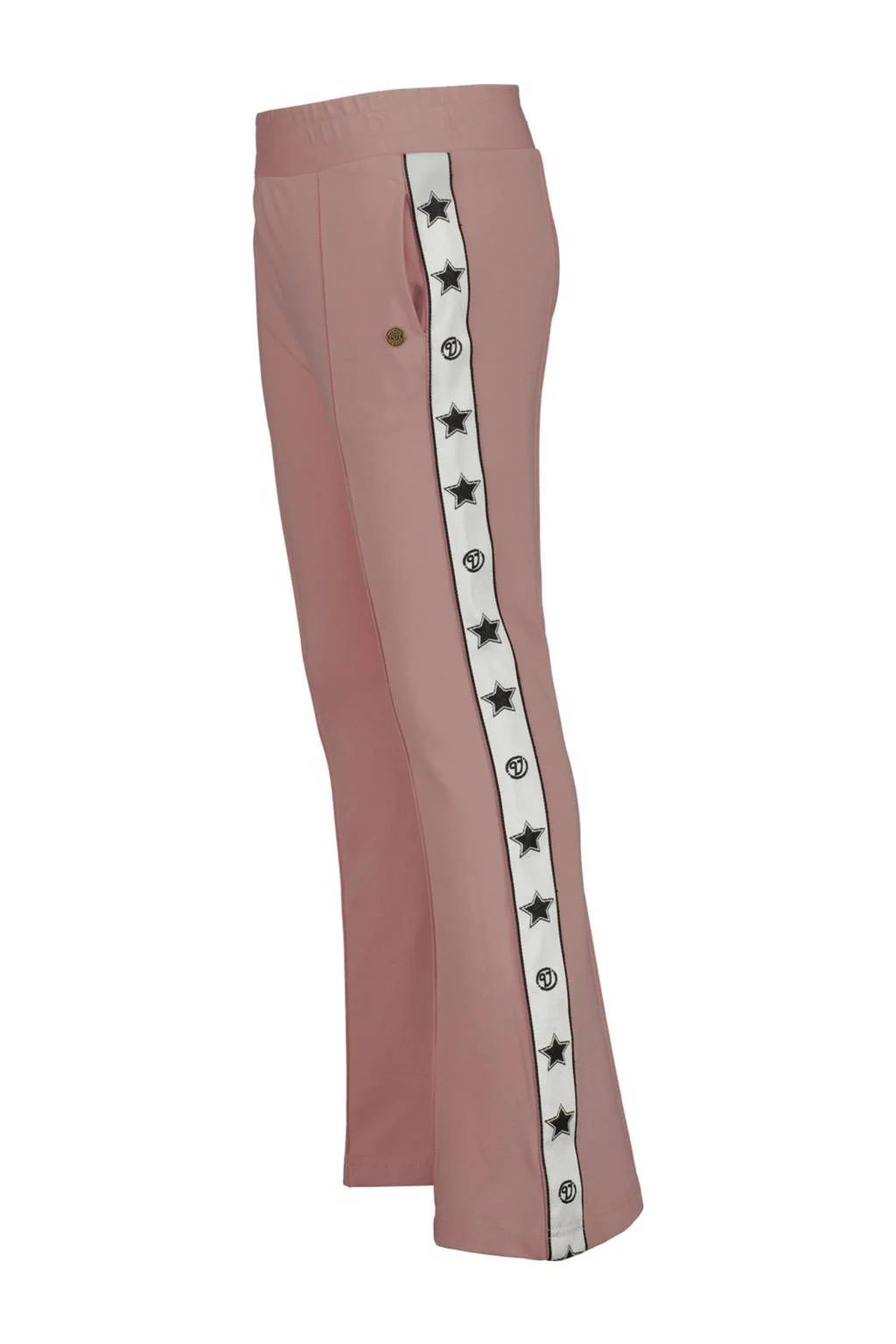 Vingino flared broek Sari met zijstreep oudroze