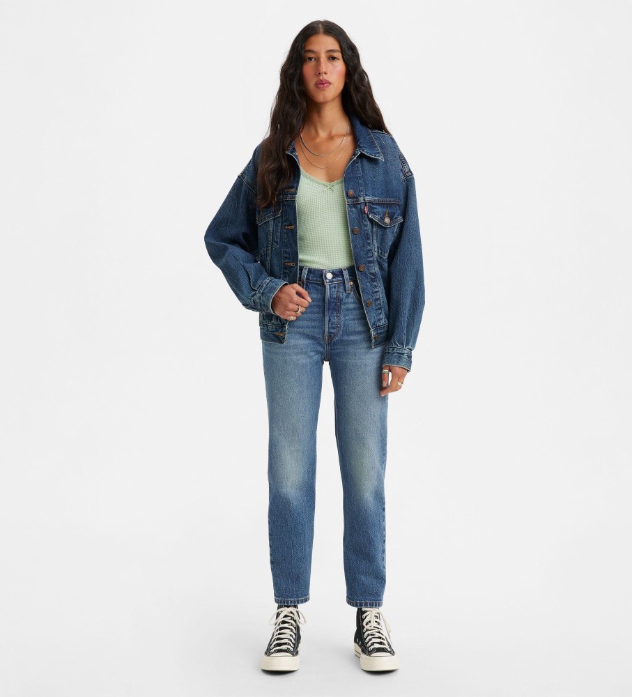 Calça jeans Levi's 501 Crop Azul Índigo Escuro