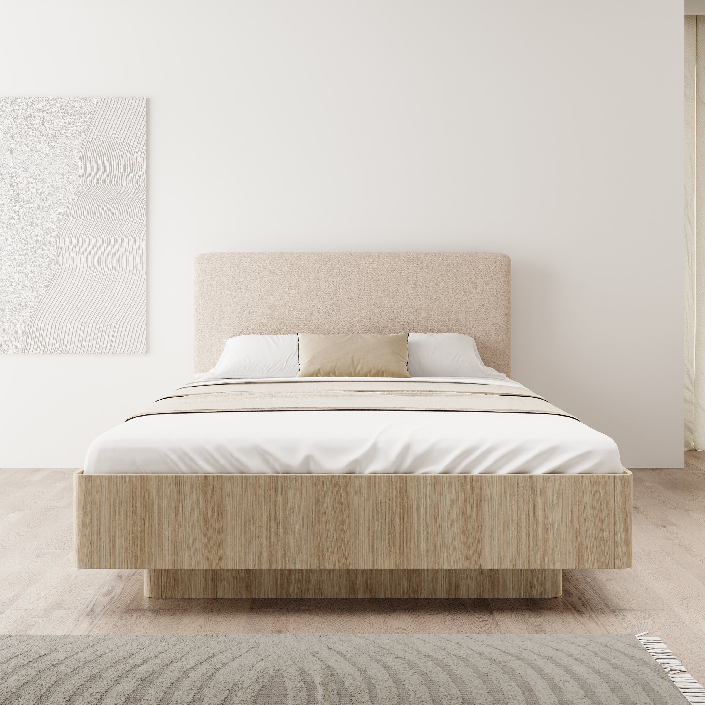 Voorne - Tweepersoonsbed - Eiken - 160x200 cm