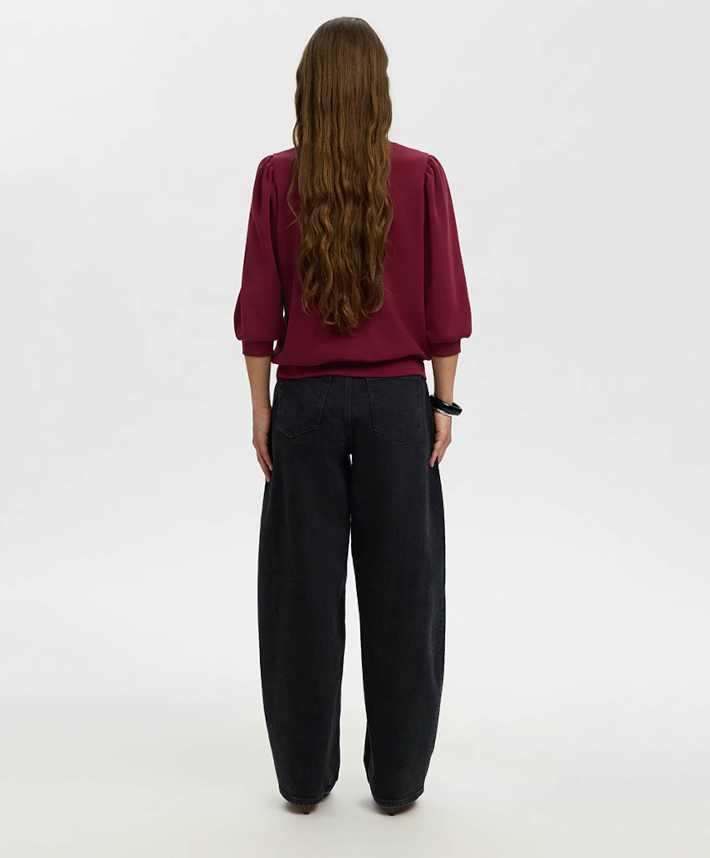Selected Dames sweater bordeaux