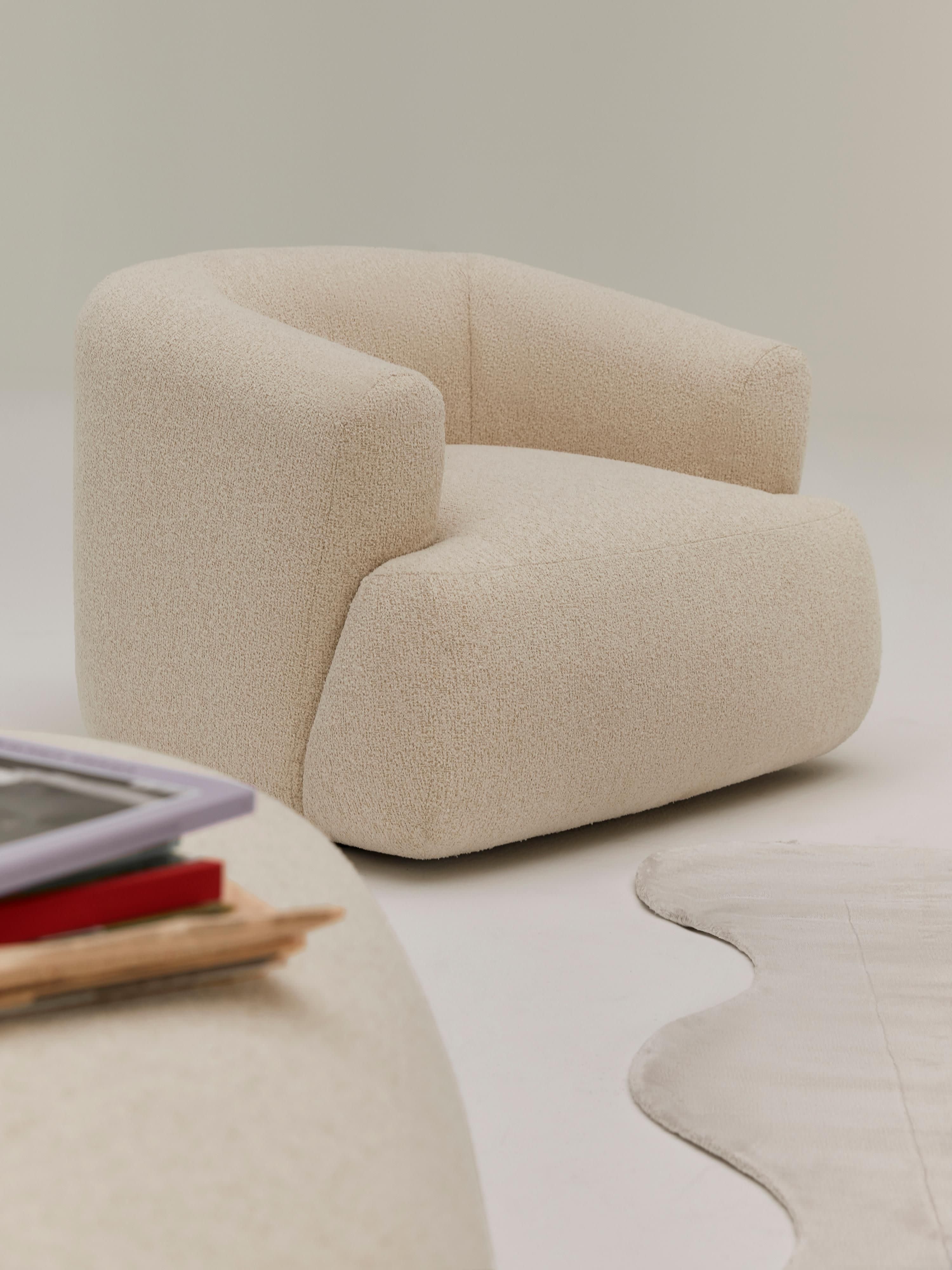 Bouclé fauteuil Sofia