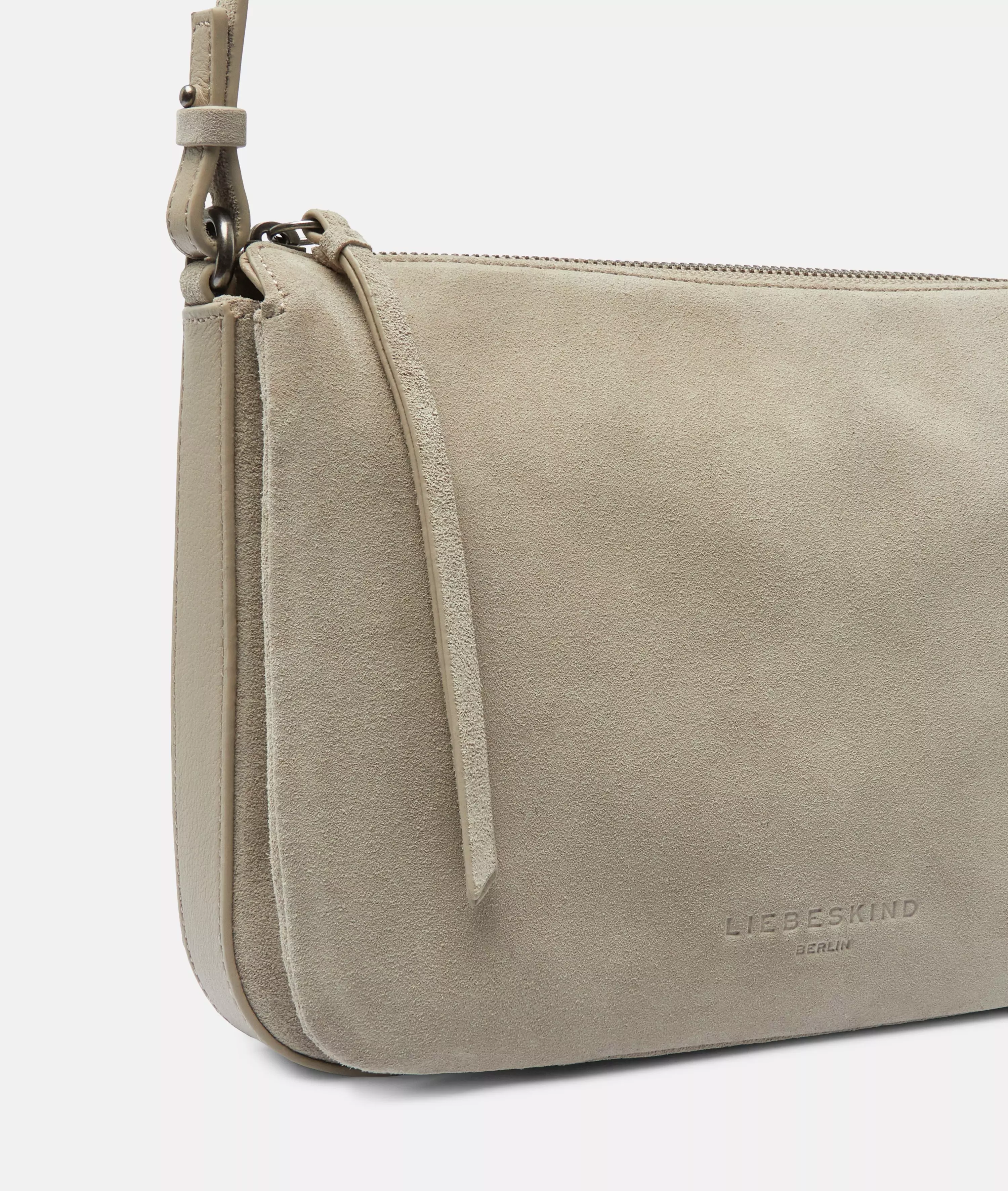 Crossbody Spacious shoulder bag made from soft suede