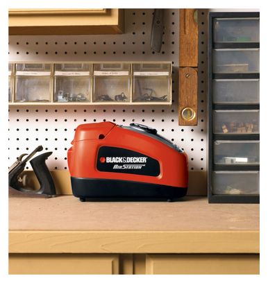 Gonfleur-compresseur filaire - 11 Bars - 160 PSI - 220 V ou allume-cigare 12V - Fourni avec 1 aiguille et 2 embouts