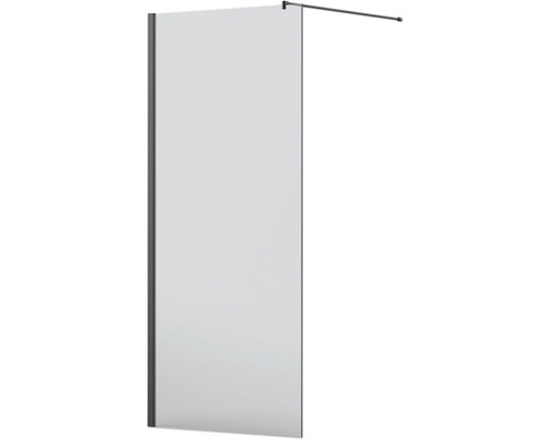Jungborn Walk In SETTE 80 cm, profielkleur zwart, helder glas met vuilafstotende glascoating