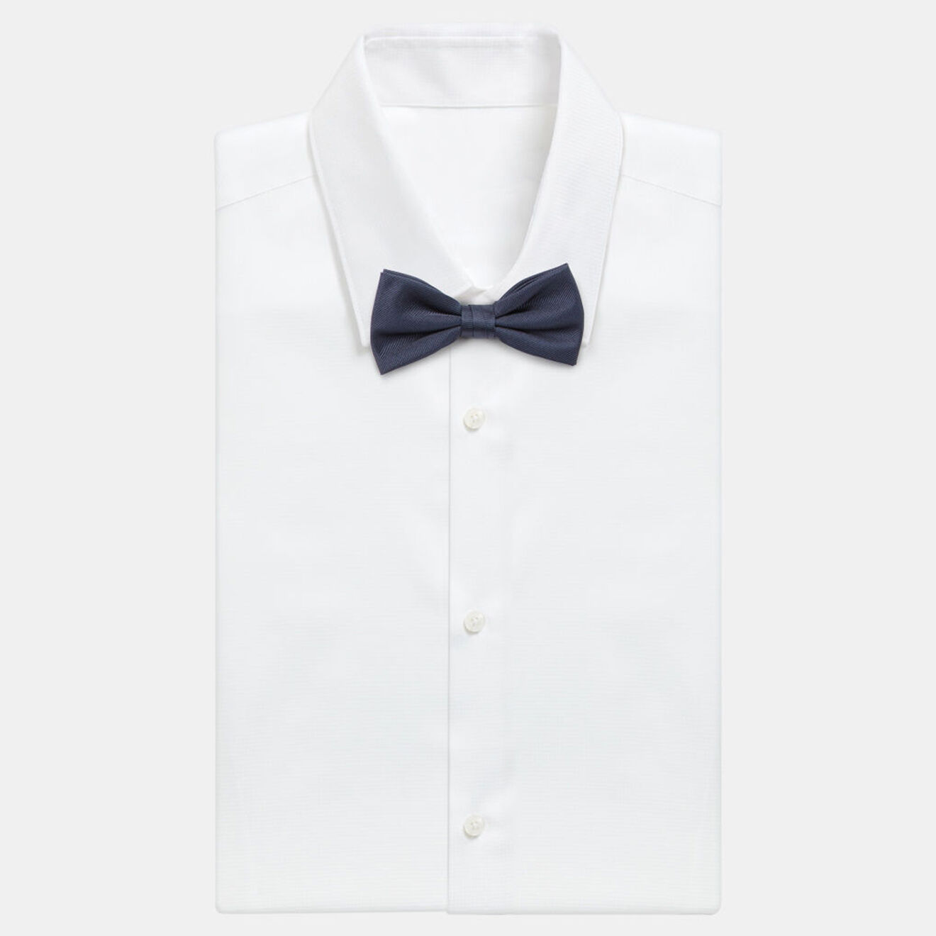 Tommy Hilfiger Noeud Papillon 100% Soie Solid Ribbed bleu marine