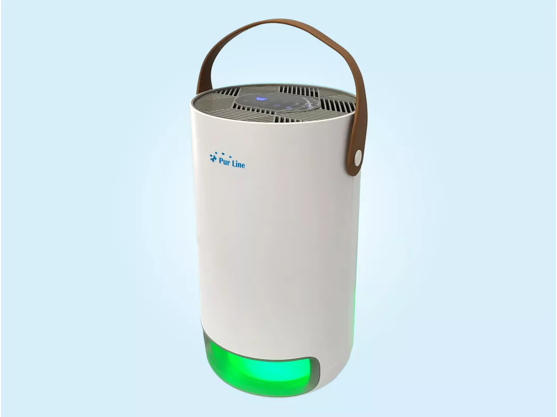 Purificateur d'air avec filtre HEPA, PM2, ioniseur, lampe UV, 3 vitesses et mode AUTO pour 15m2.
