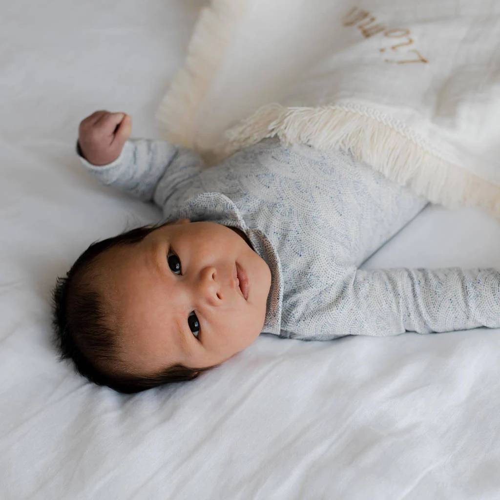 Yumi Baby romper Waves Blue