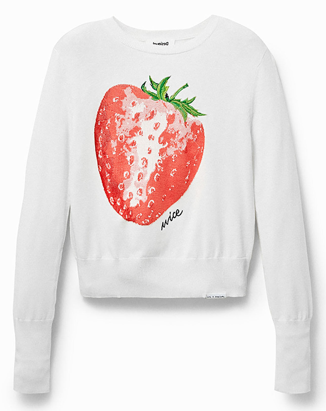 Desigual Pullover Rose blanc