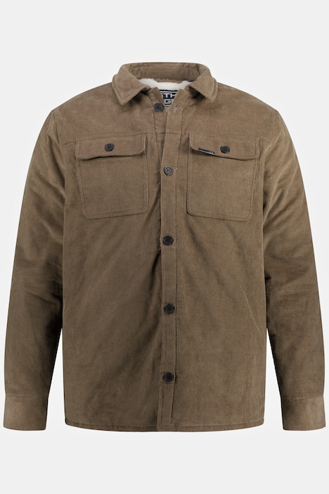 STHUGE Overshirt, Cord, Langarm, Kentkragen, gefüttert, bis 8 XL
