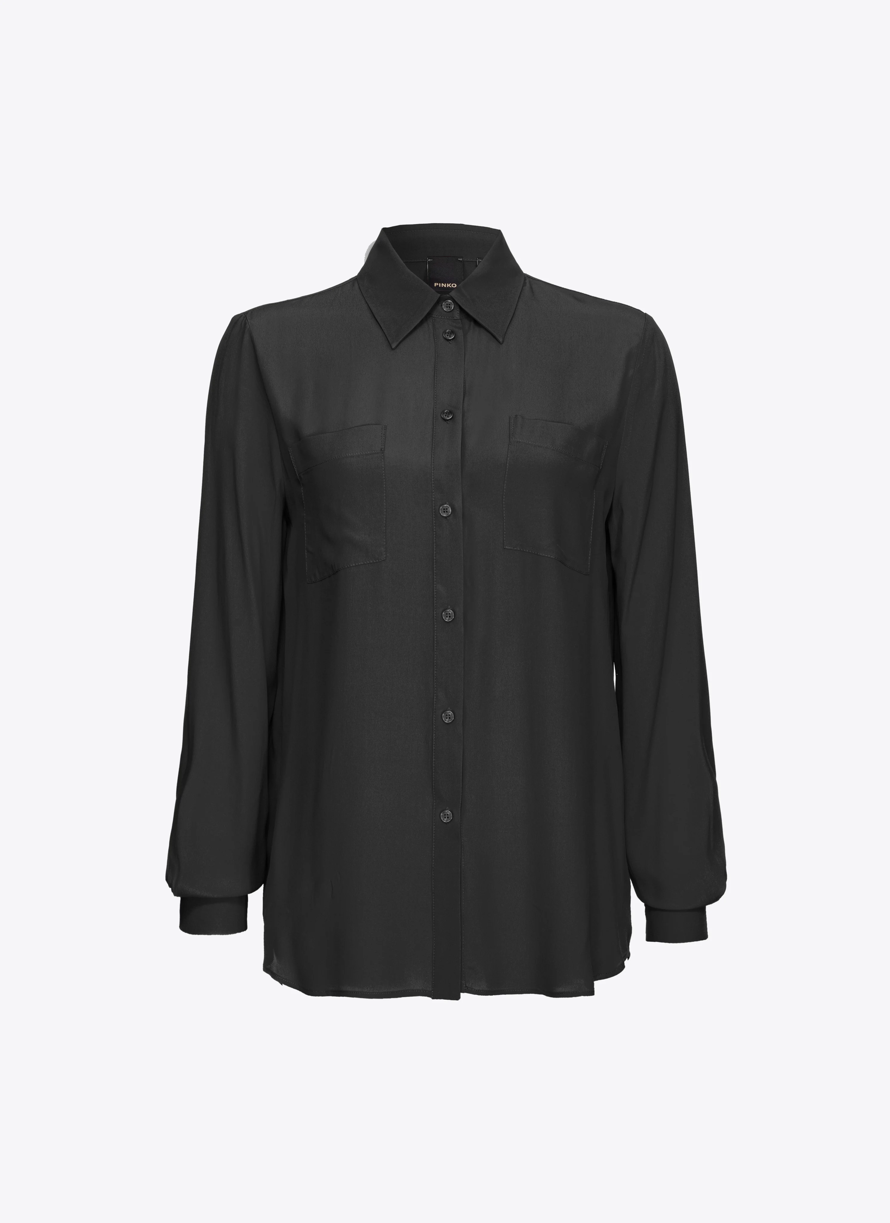 Chemise à poches poitrine | Noir