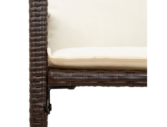 VIDAXL - Tabouret de bar Tabourets de bar jardin coussins lot de 2 marron résine tres...