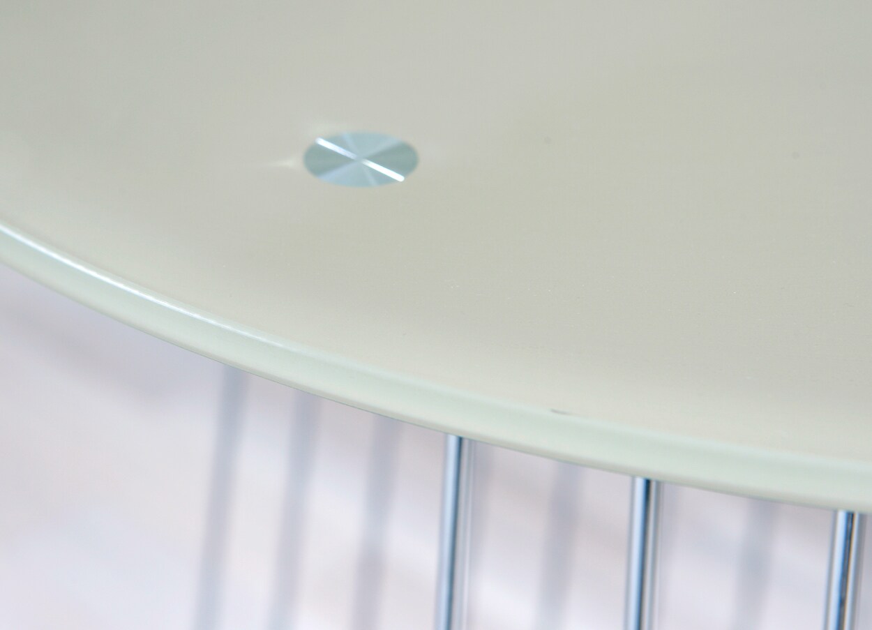 Inter Link Couchtisch Rivoli 50 cm aus Metall und Glas in Grau