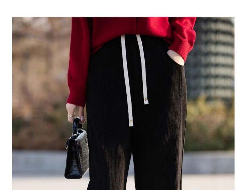Gistinty - Effen losse broek met trekkoord in de taille