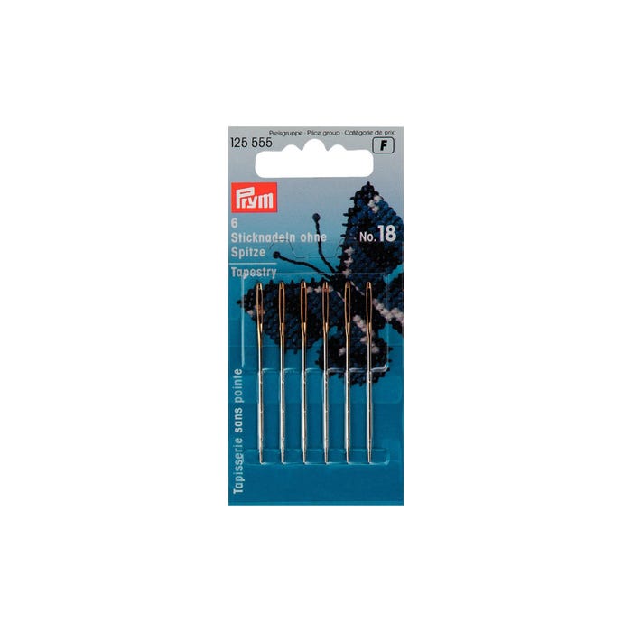 Prym-Borduurnaald n.18 zonder punt met goudkleurig oog