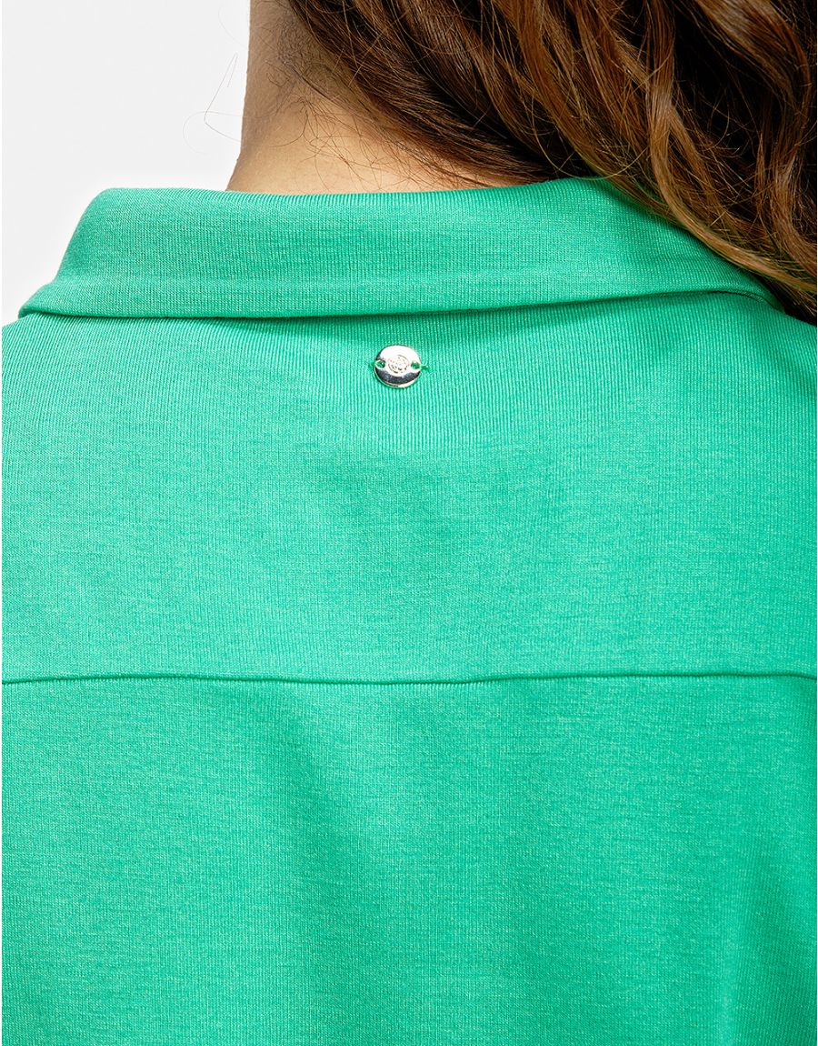 Polo vert en modal /coton