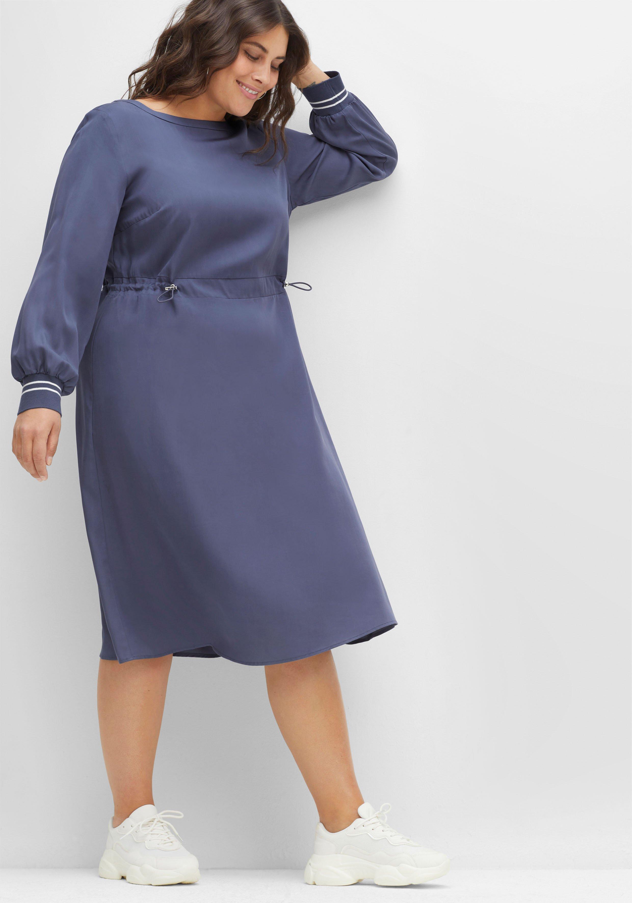Kleid aus TENCEL™ Lyocell, mit Taillen-Tunnelzug