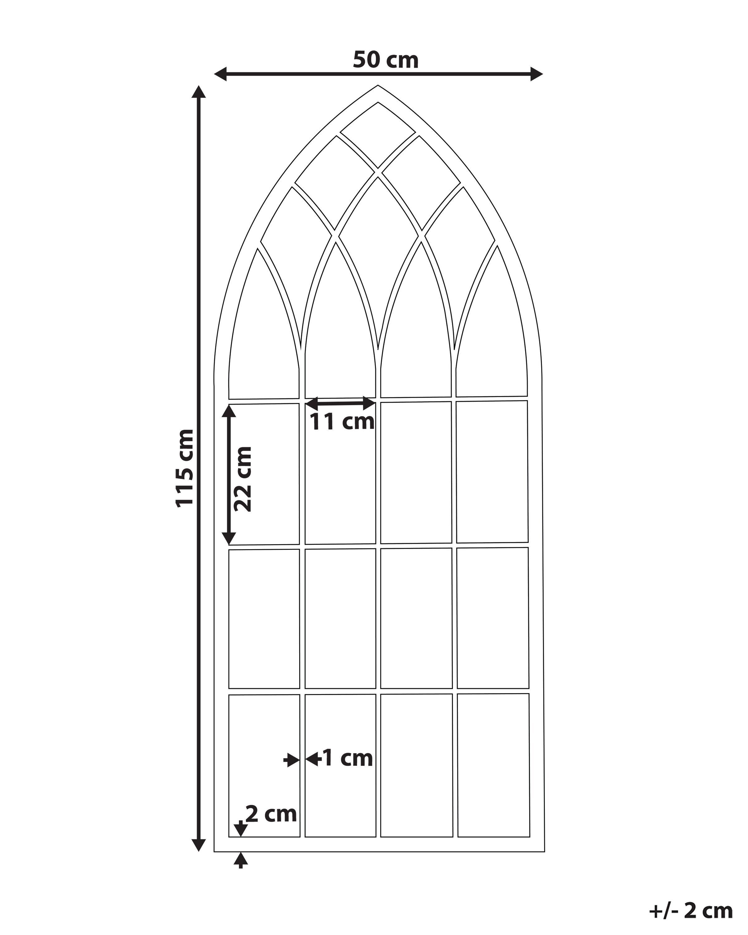 Wandspiegel CASSEL 50 cm 115 cm Metaal Lichtgrijs
