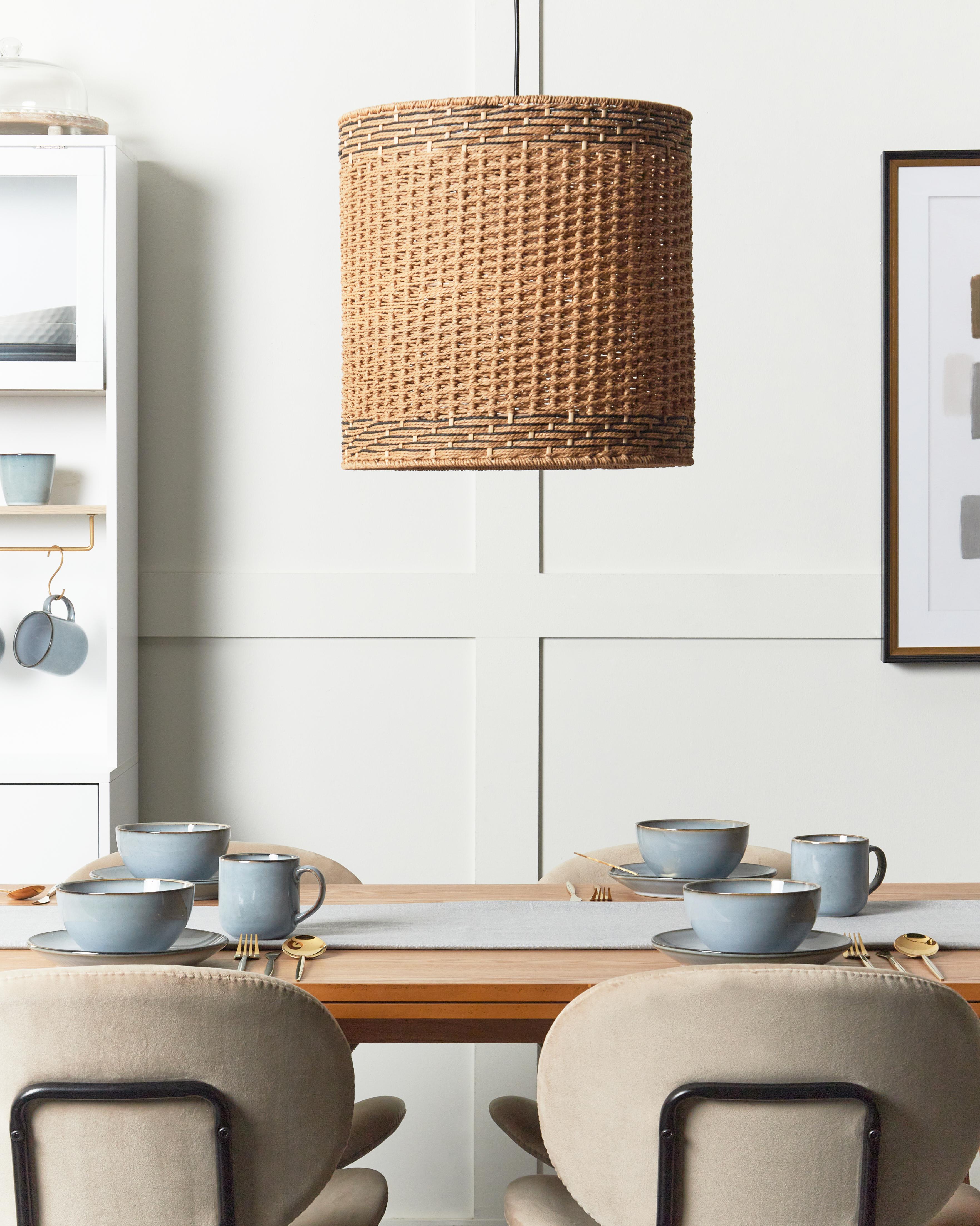 Hanglamp LUAPULA Papierkoord Natuurlijk
