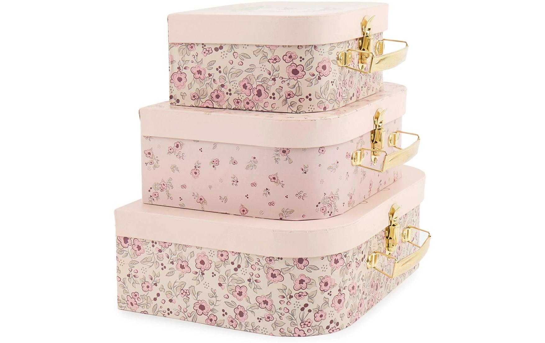 Spielzeugkoffer Ella dreamy flowers 3er SetKofferset zum Aufbewahren von Spielzeugen