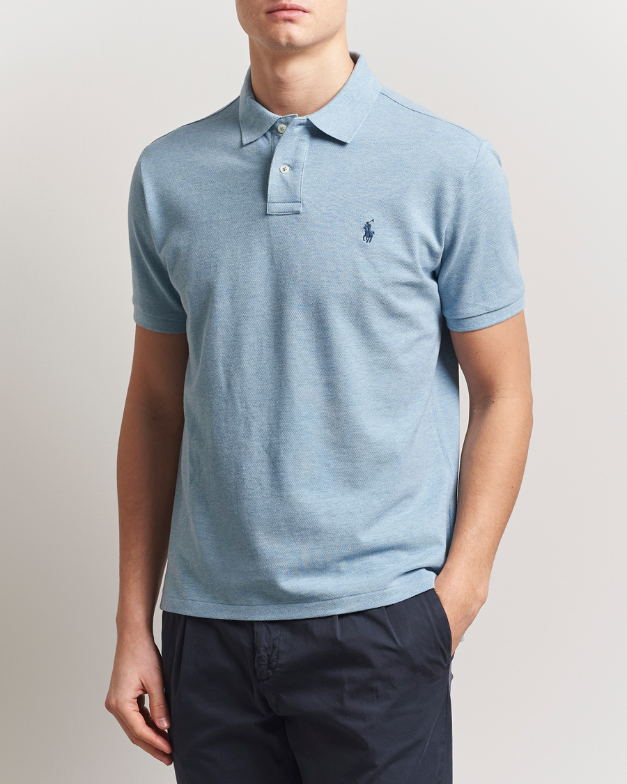 Polo Ralph Lauren Custom Slim Fit Polo Modern Blue Heather