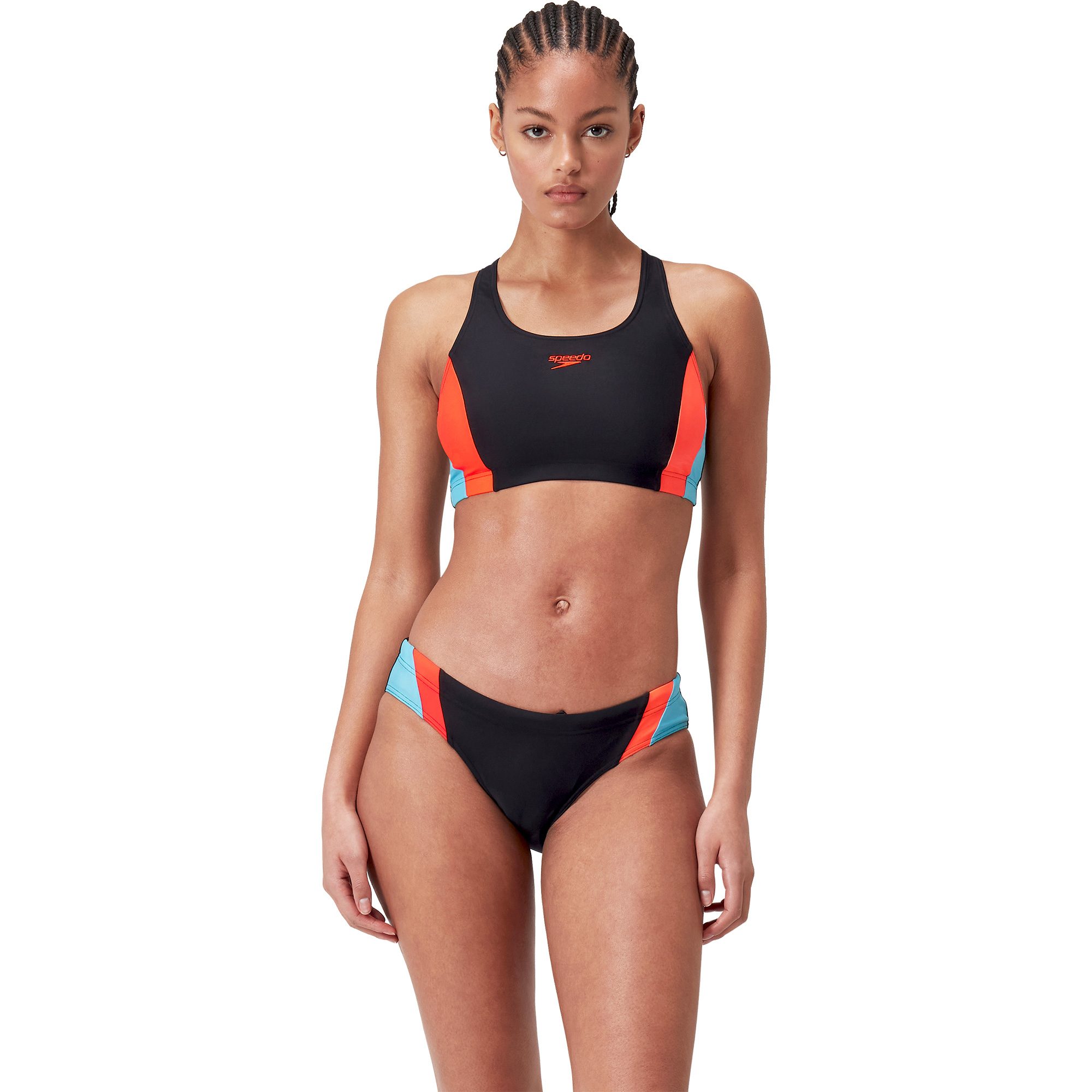 Speedo Colourblock Splice 2.0 Bikini Damen schwarz